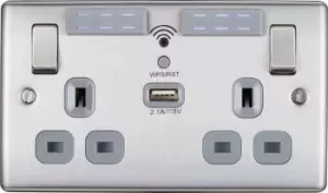Image of British General 13A Switched Double WiFi Extender Socket With Usb