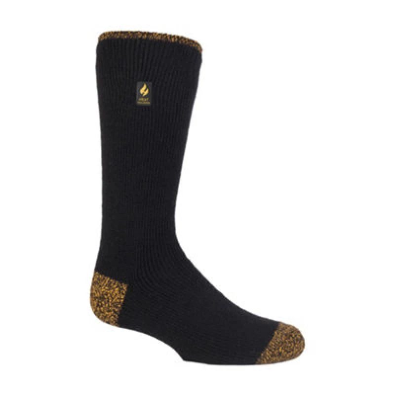 Image of Heat Holders Mens Soft Warm Knee High Work Socks - 6-11 - Black