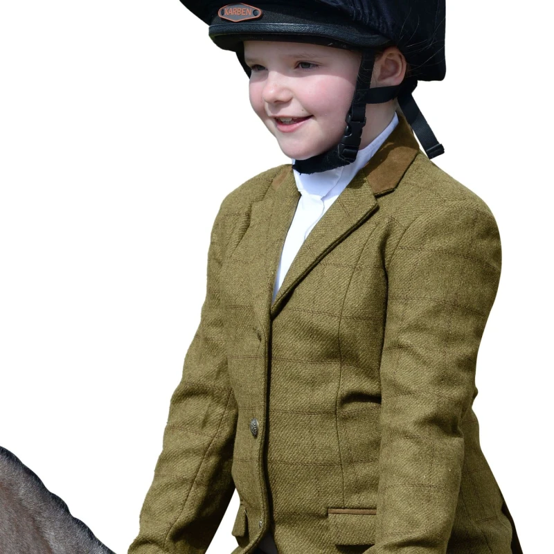 Image of Dublin Albany Tweed Faux Suede Collar Tailored Jacket Brown female