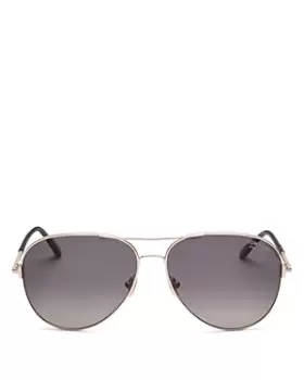 Tom Ford Unisex Clark Polarized Brow Bar Aviator Sunglasses, 61mm