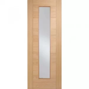 Image of LPD Internal Oak Vancouver Pre-finished Long Glazed Fire Door 762mm
