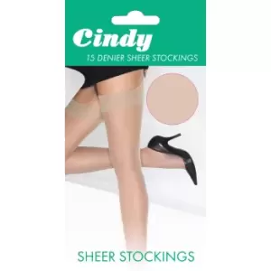 image of Cindy Womens/Ladies 15 Denier Sheer Stockings (1 Pair) (One Size (UK Shoe 3-8)) (Bamboo)