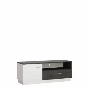 Image of Zingaro 1 Door 1 Drawer TV Cabinet, Grey