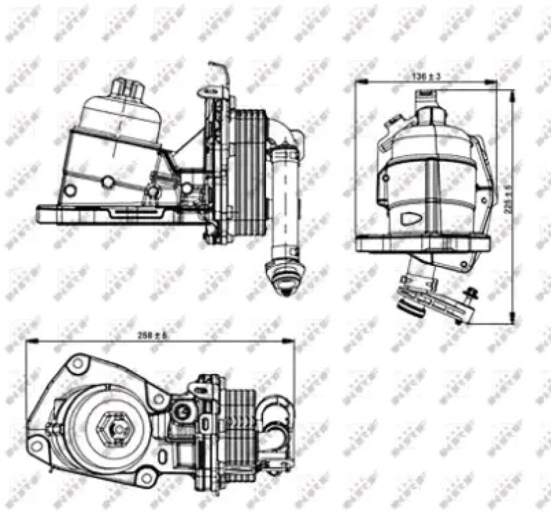 Image of NRF 31354 Oil Cooler with filter, with oil cooler Aluminium Oil Cooler,engine oil (469)
