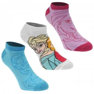 image of Character Trainer Socks 3 Pack Childrens - Disney Frozen