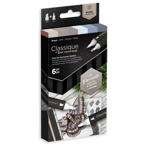 image of Spectrum Noir Classique Blend Marker Pen Set Greys Set of 6