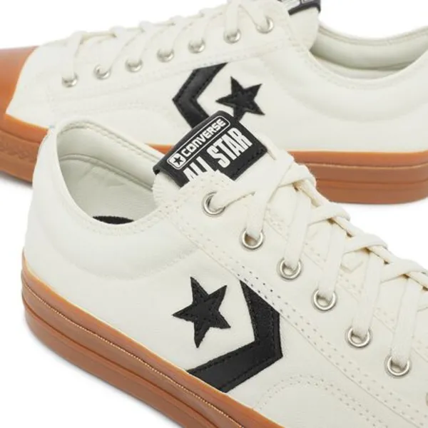 image of Converse Womens Star Player 76 Trainers Egret Gum Honey Black Natural, 5