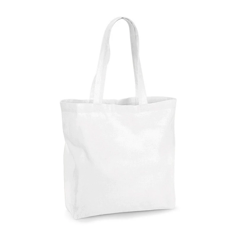 Image of Westford Mill Womens Premium Cotton Maxi Tote Bag in White White Female One Size