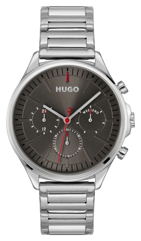 Image of HUGO 1530411 #SMASH Multifunction (43mm) Black Dial / Watch