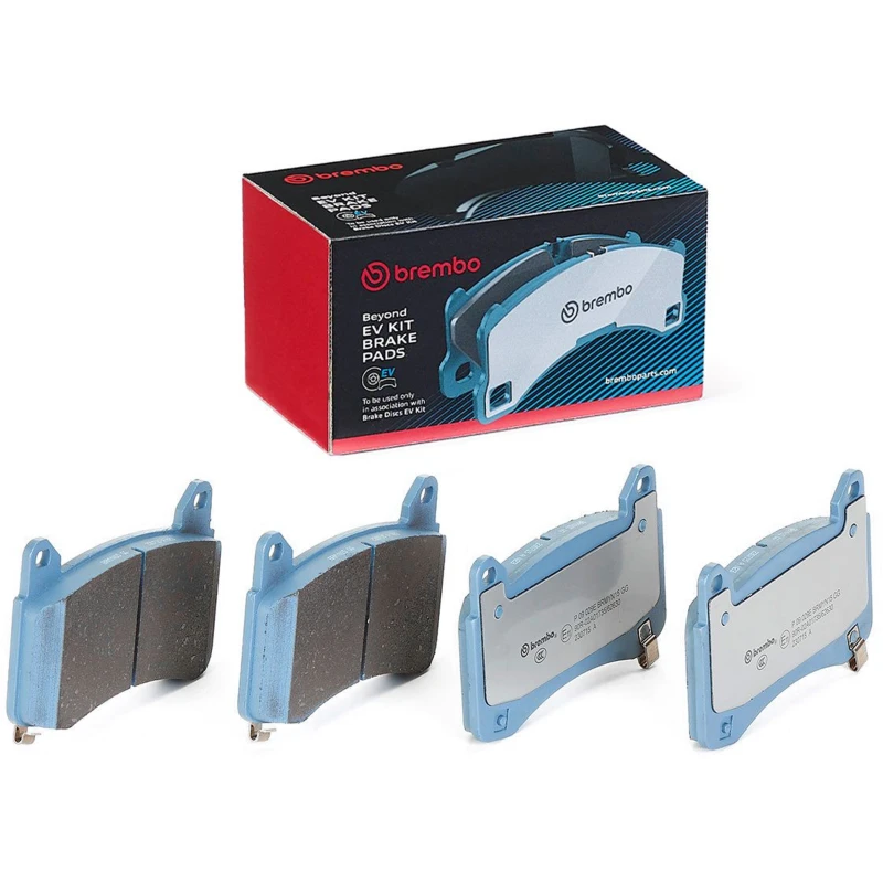 Image of BREMBO P 09 029E Brake pad set BEYOND LINE - EV with acoustic wear warning, without accessories, with anti-squeak plate Brake Pad Set,disc brake (402