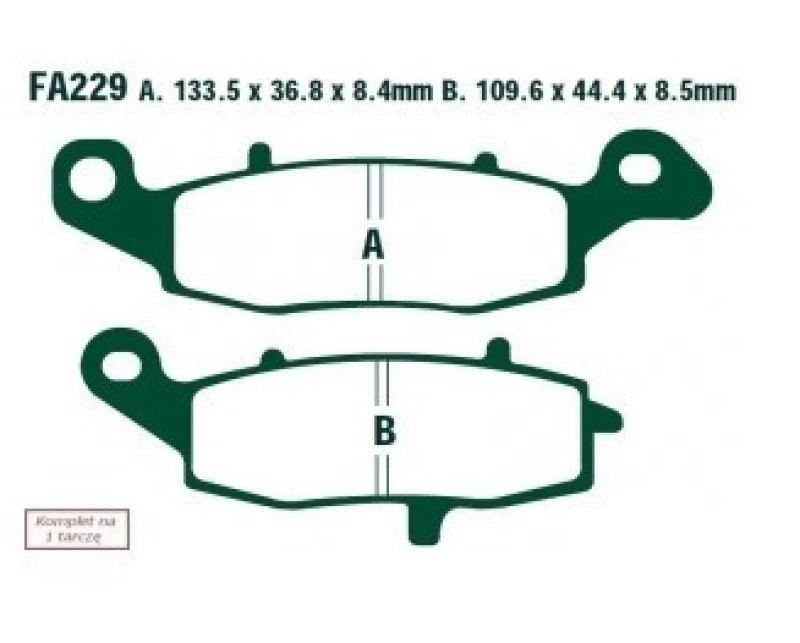 Image of EBC Brakes FA229V Brake pad set Brake Pad Set,disc brake (402)