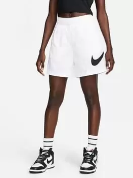 image of Nike Essential High Rise Woven Short, White/Black Size M Women