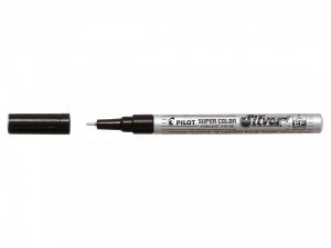 Image of Pilot Super Color Extra Fine Paint Marker Silver PK12