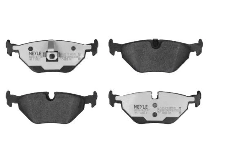 Image of MEYLE 025 219 3417/PD Brake pad set Rear Axle, prepared for wear warning indicator, MEYLE-PD Quality, with anti-squeak plate Brake Pad Set,disc brake