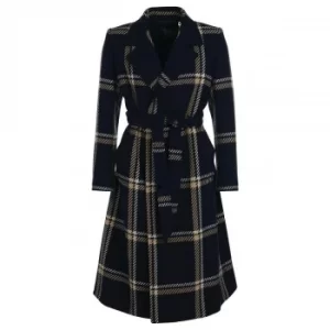 Image of Barbour Womens Killin Tartan Wool Jacket Navy Check 12