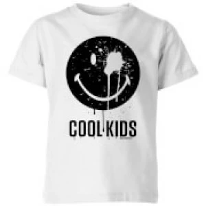 Image of Smiley World Slogan Cool Kids Kids T-Shirt - White - 11-12 Years