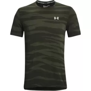 image of Under Armour Under Armour Seamless Short Sleeve Mens - Green