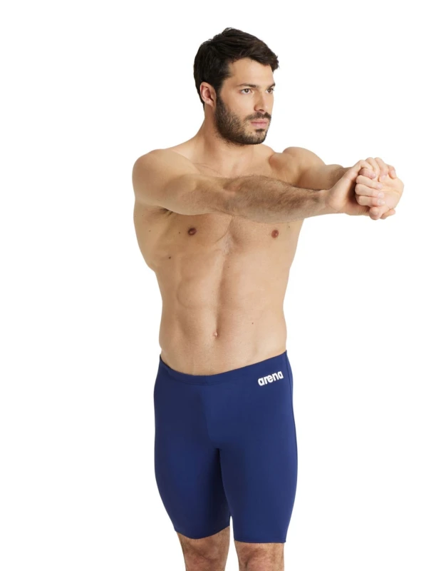 Image of Arena Team Solid Swim Jammer - Navy-White Navy male