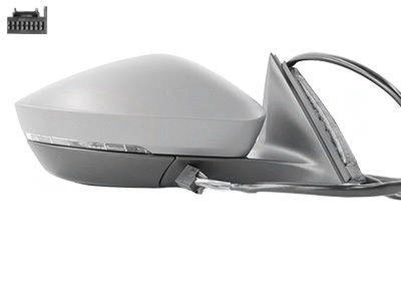 Image of VAN WEZEL 7638808 Wing mirror * HAGUS * Right, Heatable, primed Outside Mirror (50)