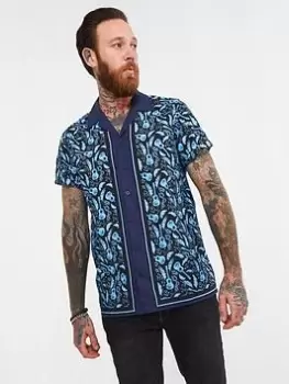 image of Joe Browns Retro Rock Shirt - Blue Size M, Men