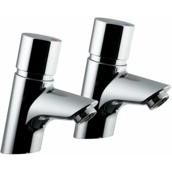 Avon 21 Self Closing Basin Taps - Pair - Dual Indices - Armitage Shanks