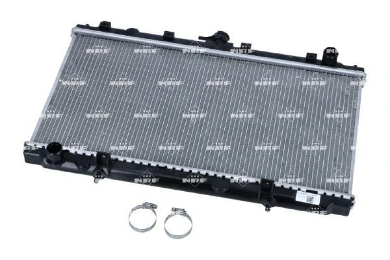 Image of NRF 52069 Engine radiator EASY FIT Brazed cooling fins, Aluminium, with mounting parts Aluminium Radiator,engine cooling (470)