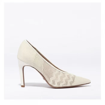 image of Reiss Zena Court Mesh Heels - Off White