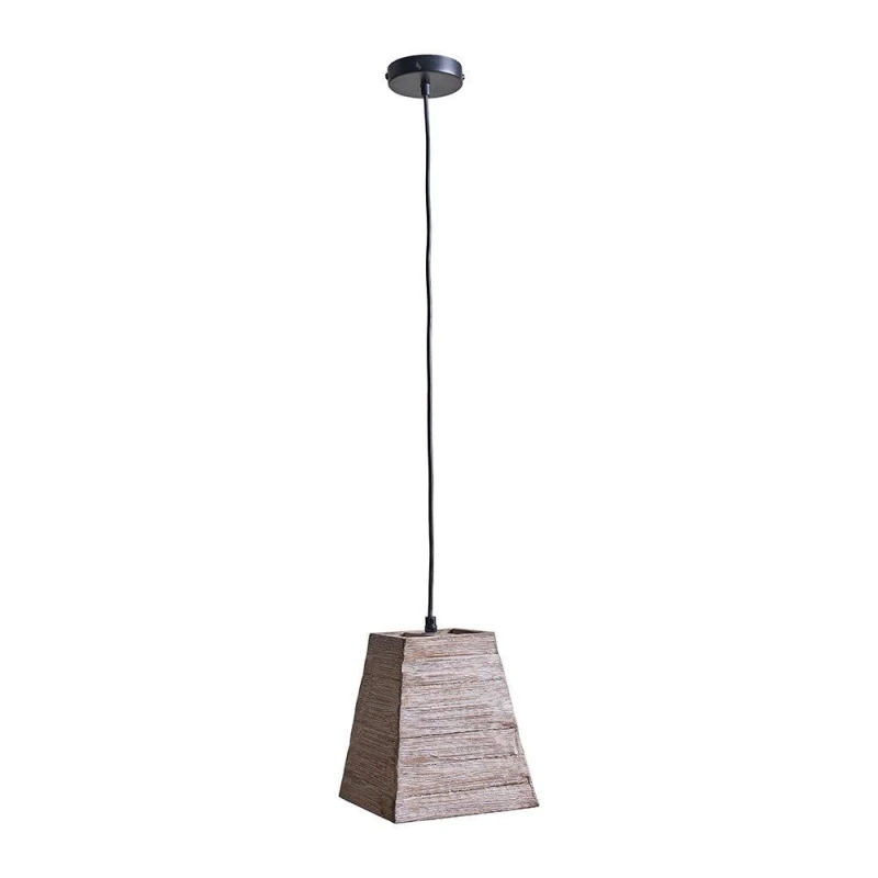 Image of ValueLights Wood Ceiling Light Pendant Brown