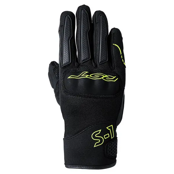 Image of RST S1 Mesh Gloves Black Grey Fluo Yellow Size 8