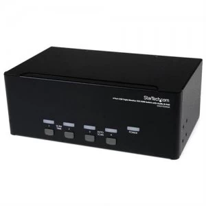 image of StarTech.com 4 Port Triple Monitor DVI USB KVM Switch with Audio & USB 2.0 Hub