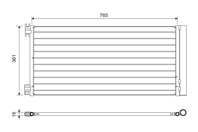 Image of Air conditioning condenser VALEO 822637