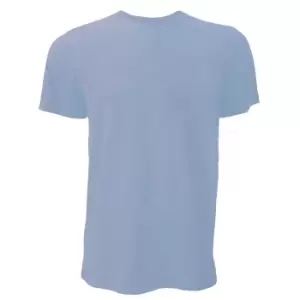 image of Canvas Unisex Jersey Crew Neck T-Shirt / Mens Short Sleeve T-Shirt (S) (Heather Blue)