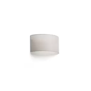 Otton Horizontal Round Linen Wall Lamp 2L