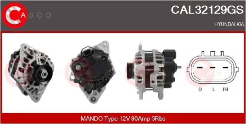 Image of CASCO Alternator CASCO CAL32129GS