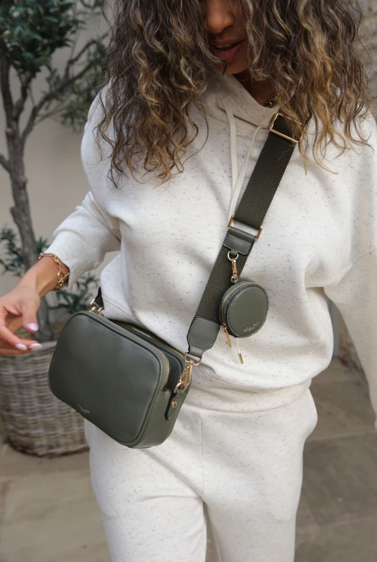 Image of Luella Grey Womens 'Siobhan' Camera Crossbody in Khaki Khaki Female One Size