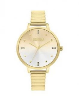 Missguided Missguided Gold Sunray Dial Gold Stainless Steel Bracelet Ladies Watch