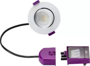Image of KnightsBridge SpektroLED Tilt CWA - Fire Rated IP20 Downlight with 2x Wattage and 4x CCT