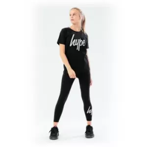Image of Hype Script T-Shirt and Leggings Set - Black