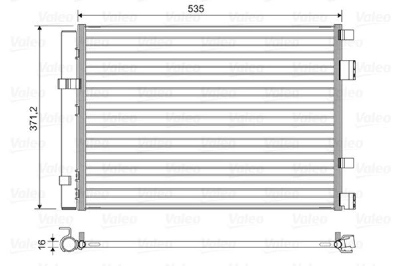 Image of Air conditioning condenser VALEO 822610