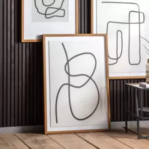 Image of Milford Line Drawing Framed Art Brown