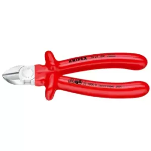 image of Knipex 70 07 160 VDE Diagonal Cutters Dipped Handles 160mm