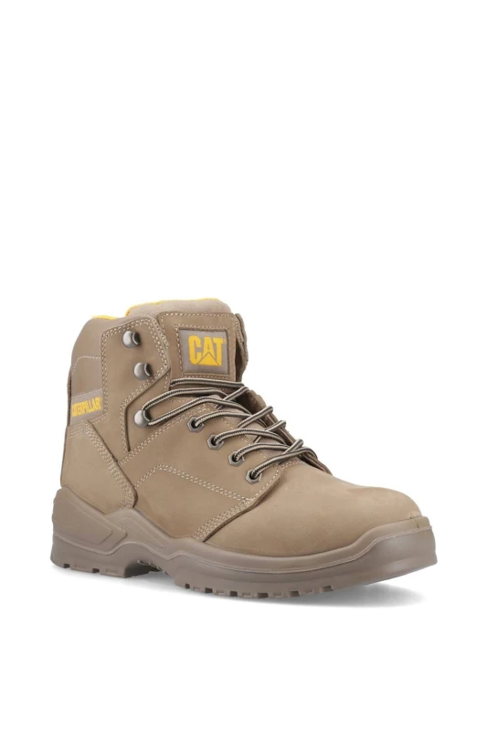 Image of Caterpillar Mens Striver Injected Safety Boot in Stone Size: 4 Stone Male 4