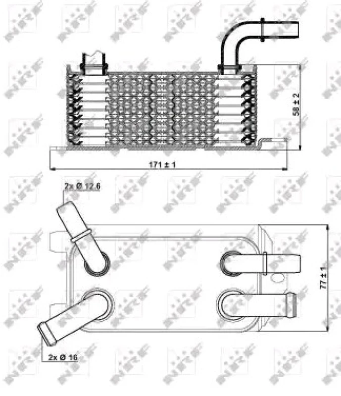 Image of NRF 31293 Oil Cooler Aluminium Oil Cooler,engine oil (469)