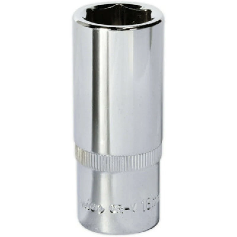 Image of Loops 18mm Forged Steel DEEP Drive Socket - 3/8" Square Drive Polished Chrome Vanadium Metallics
