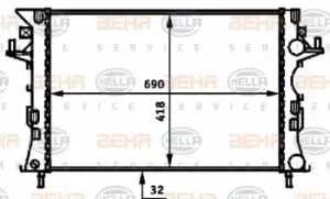 image of x1 Behr Heat Exchanger 8MK376716-304 Genuine replacement part for Car Made in CN