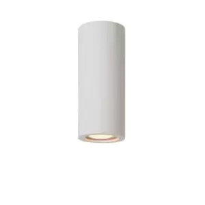 Image of Lucide Gipsy Modern Surface Mounted Plaster Ceiling Spotlight Large 7cm 1xGU10 White