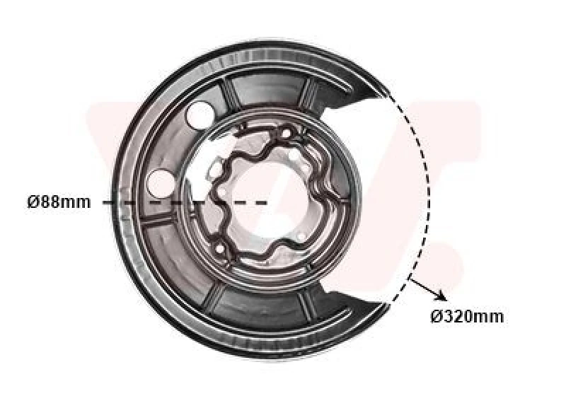 Image of VAN WEZEL Brake disc backing plate VAN WEZEL 1651374