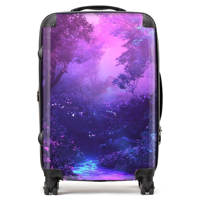 Image of Designer Luggage Elena Sable: 00028 Suitcase in Purple Size: Large Purple Unisex Large