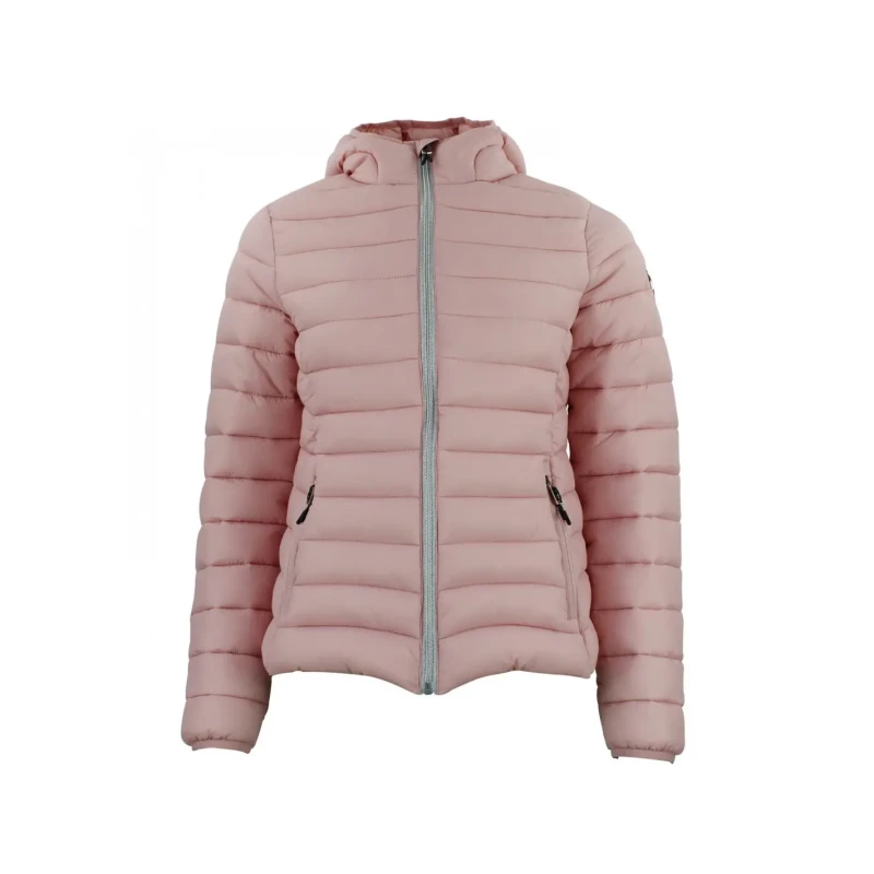 Image of Womens Peak Mountain Fine Hooded Puffer Rose Female S