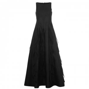 image of Adrianna Papell Mikado Chiffon Dress - Black